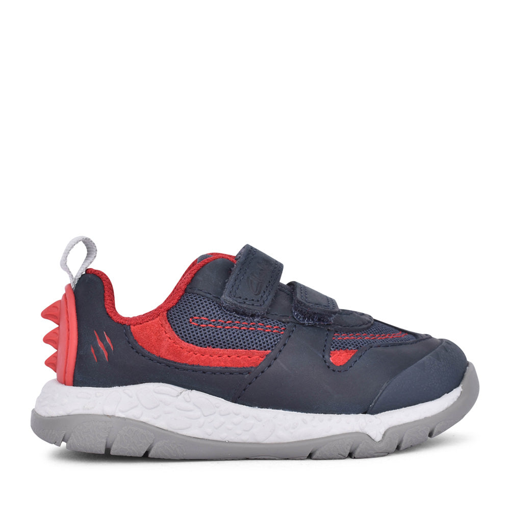 Boys Steggy Tail Toddler Navy Velcro Shoe In Kids H Fit