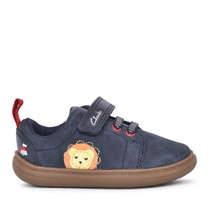 Boys Flash Brill Toddler Navy Velcro Shoe In Kids F Fit