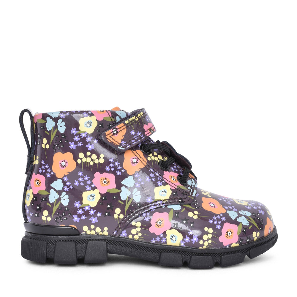 Girls Evyn Top T Plum Ankle Boot In Kids G Fit