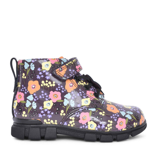 Girls Evyn Top T Plum Ankle Boot In Kids G Fit