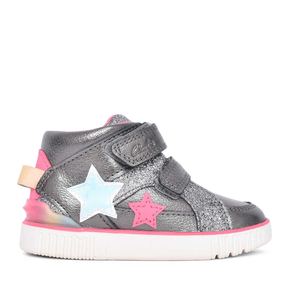 Girls Oslo Play Toddler Gun Metal Ankle Boot In Kids G Fit