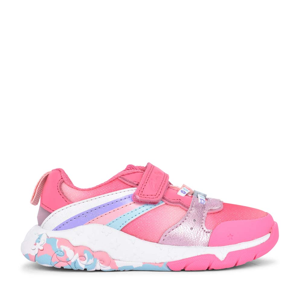 Girls Tidal Star Kids Bright Pink Combi Trainer In Kids G Fit