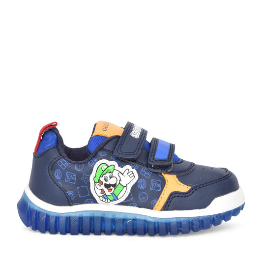 Boys B465zc B Lightyloo Velcro Trainer In Navy