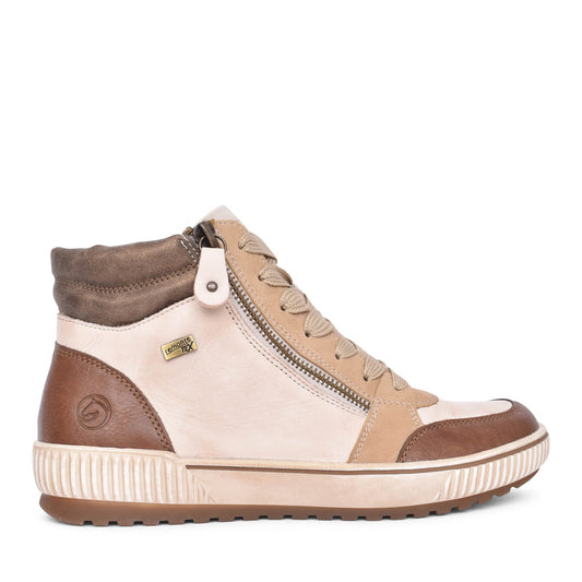 Ladies D0778 Tex Laced Ankle Boot In Sand
