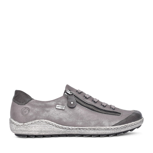 Ladies R1402 Laced Trainer In Grey
