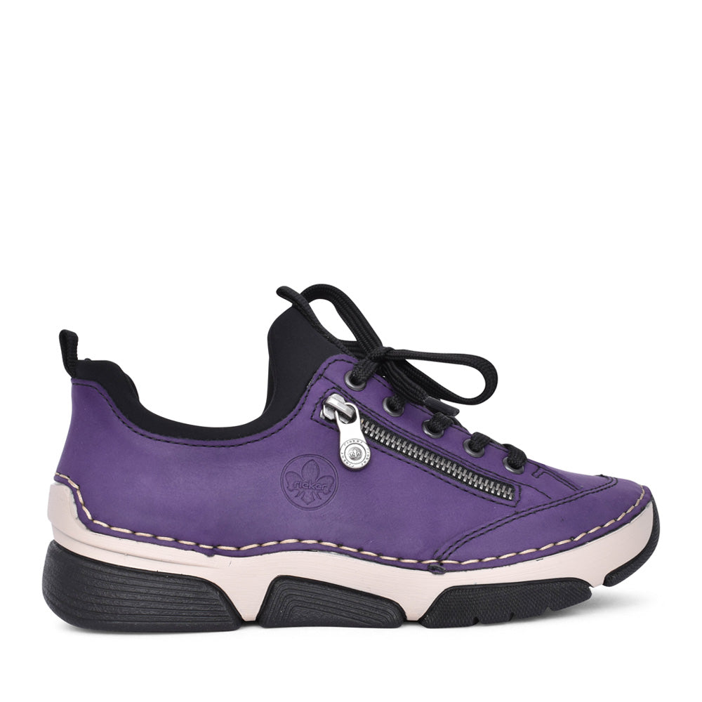 Ladies 45973 Laced Trainer In Purple
