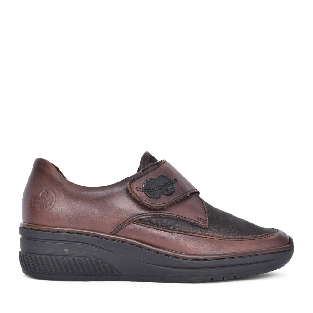 Ladies 487c0 Velcro Shoe In Brown