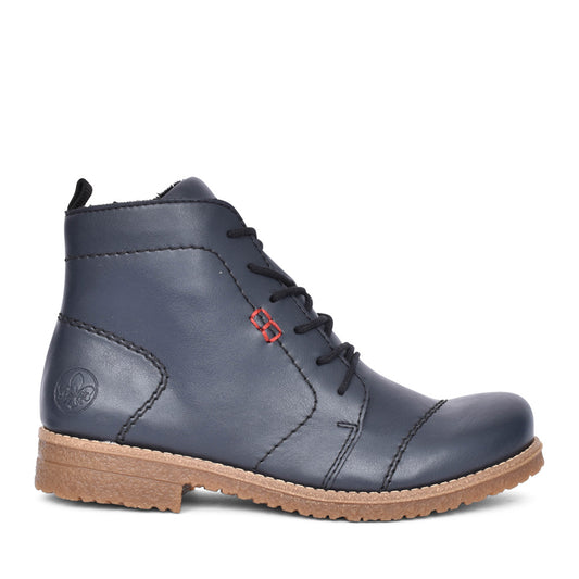 Ladies 73500 Laced Ankle Boot In Navy