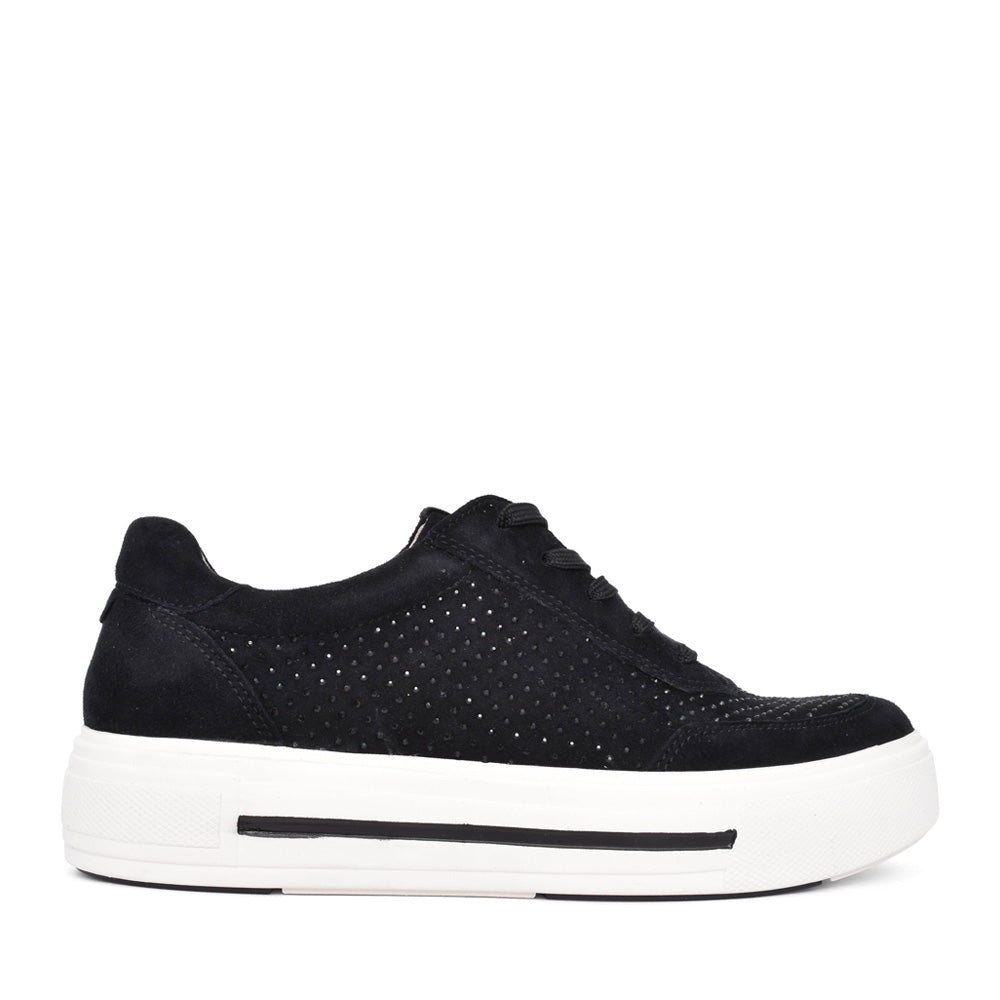 Ladies 9-23350 Laced Shoe In Black