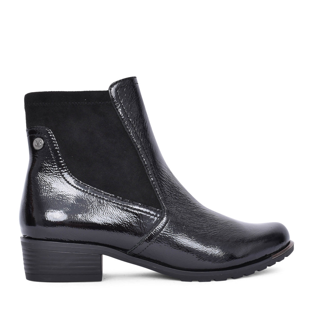Ladies 9-25307 Ankle Boot In Black
