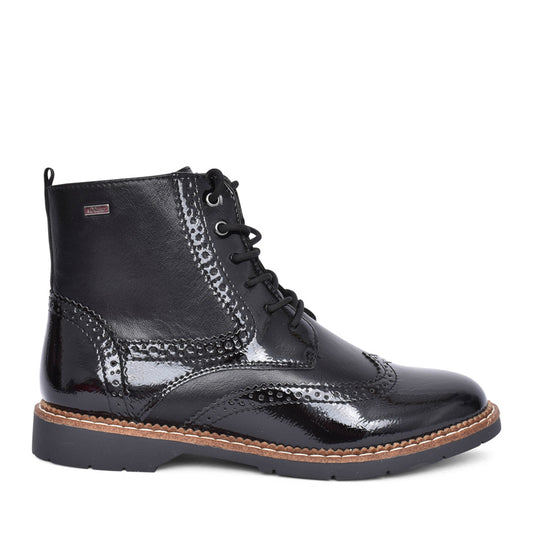 Ladies 5-25255 Laced Ankle Boot In Black