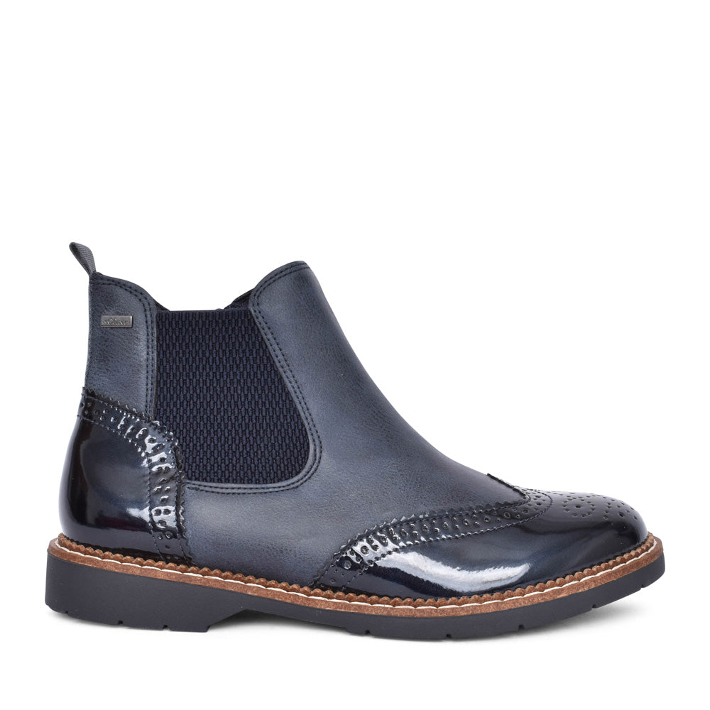 Ladies 5-25444 Chelsea Boot In Navy