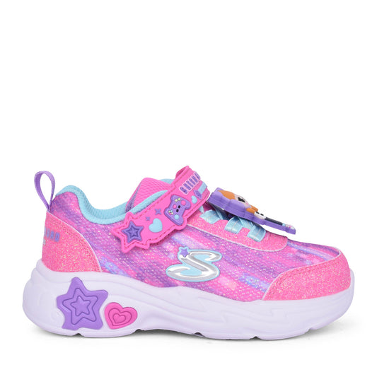 Girls 302214n Snuggle Skech Squad Trainer In Pink