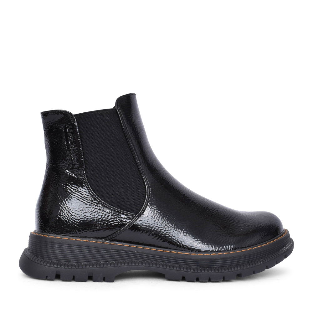 Ladies 769522 Peyton O2 Ankle Boot In Blk Patent