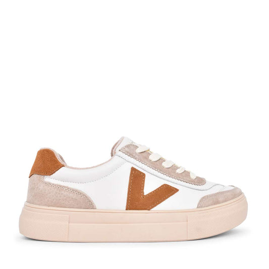 Ladies Eighty Trainer In Oatmeal Rust