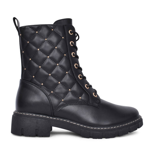 Ladies Napier Glb137 Laced Ankle Boot In Black