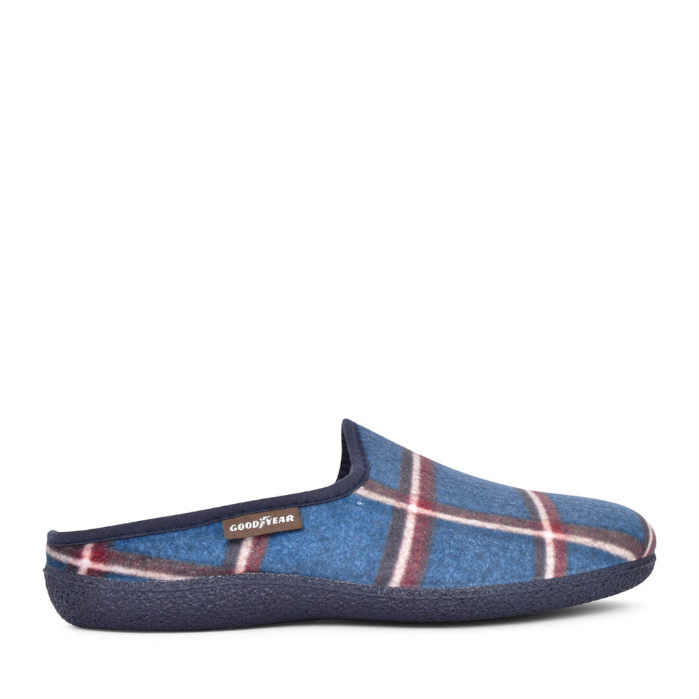 Mens Checkmate Kma006 Mule Slipper In Blue