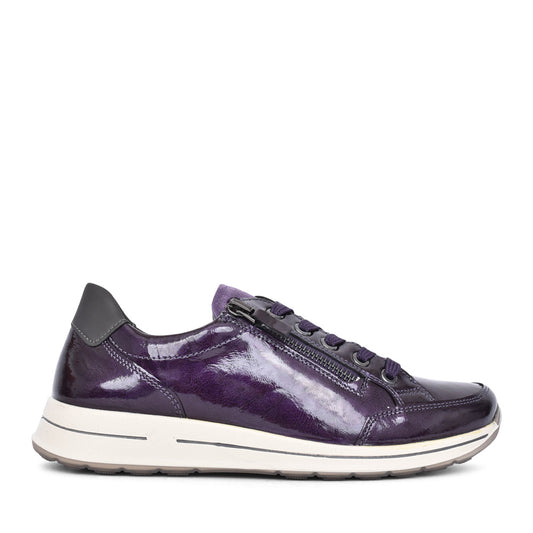 Ladies 12-54801 Osaka Laced Trainer In Plum