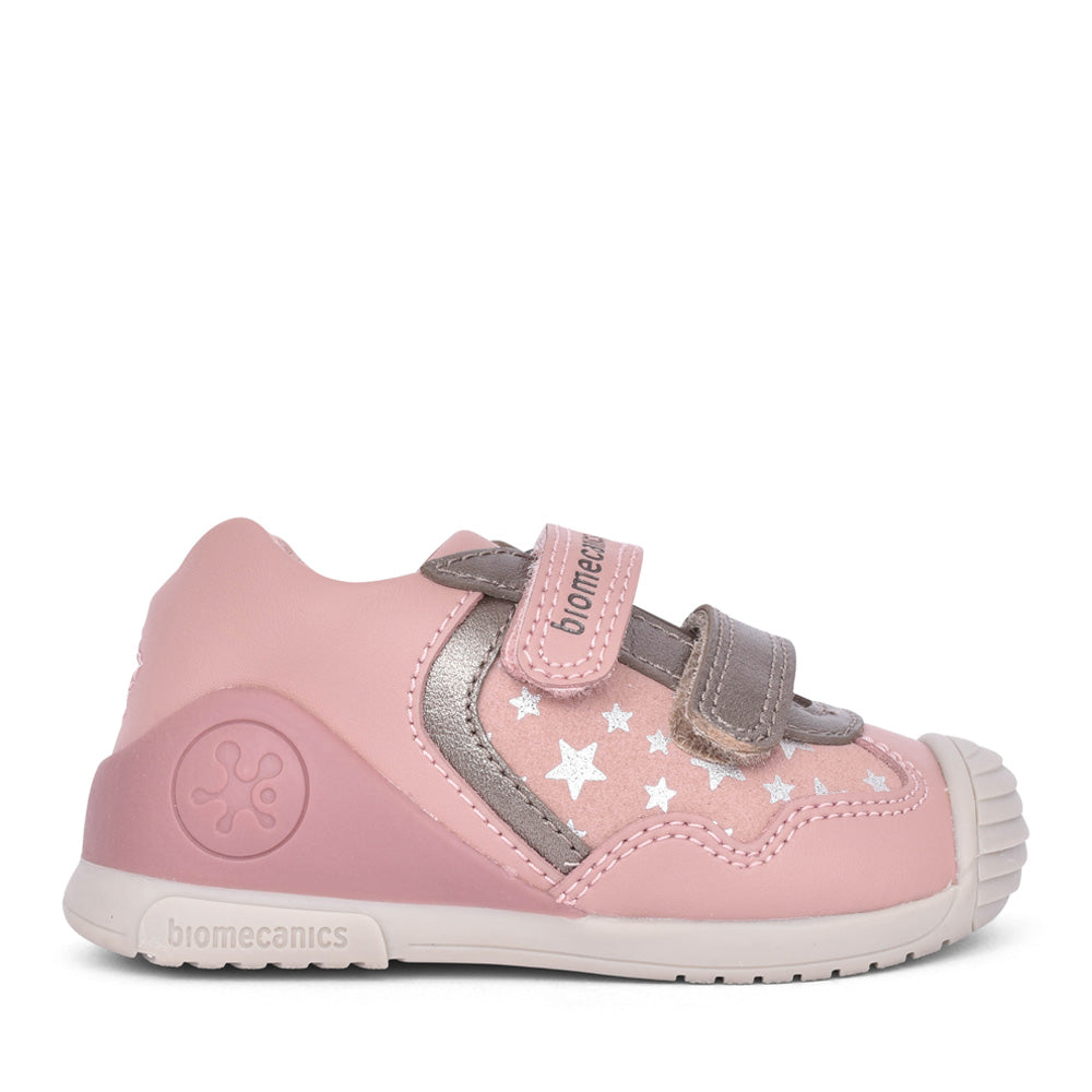 Girls 241103 Double Velcro Shoe In Pink
