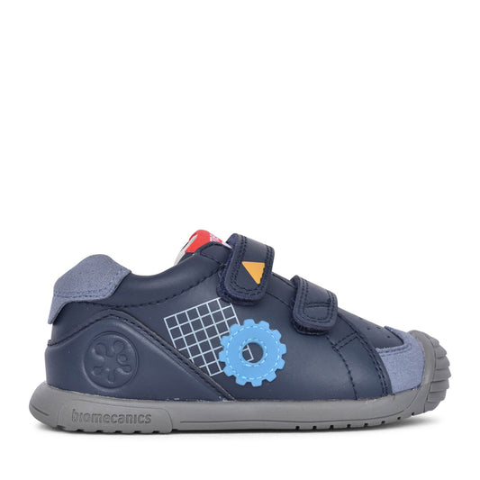 Boys 241128 Double Velcro Shoe In Navy