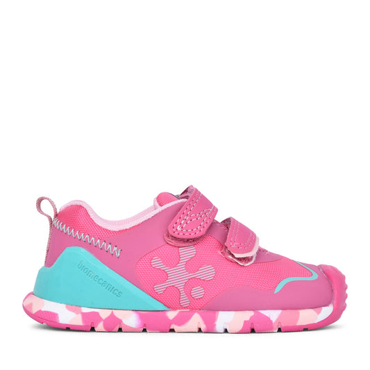 Girls 241140 Double Velcro Shoe In Fuchsia