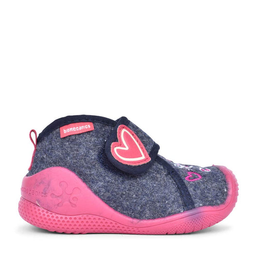 Girls 241151 Velcro Slipper In Navy