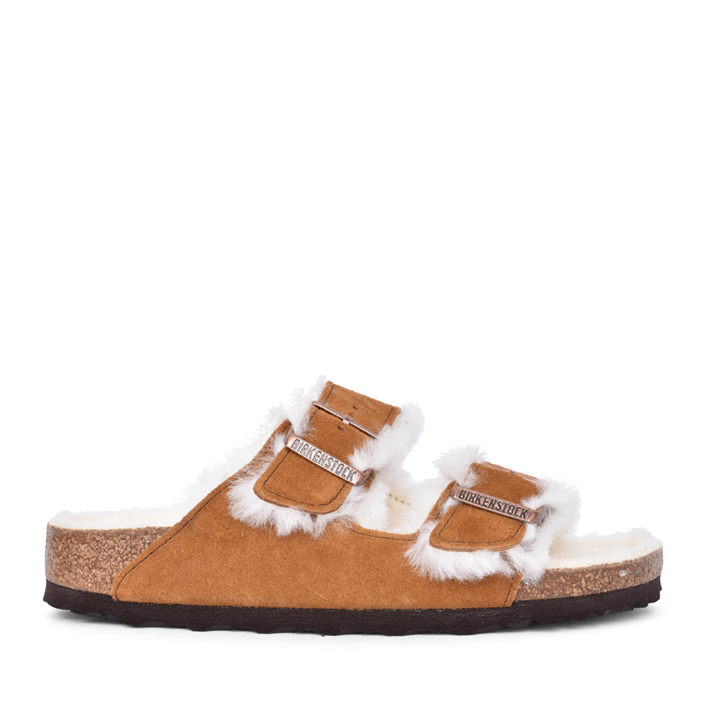 Ladies 1001135 Arizona Shearling Suede Mule In Mink