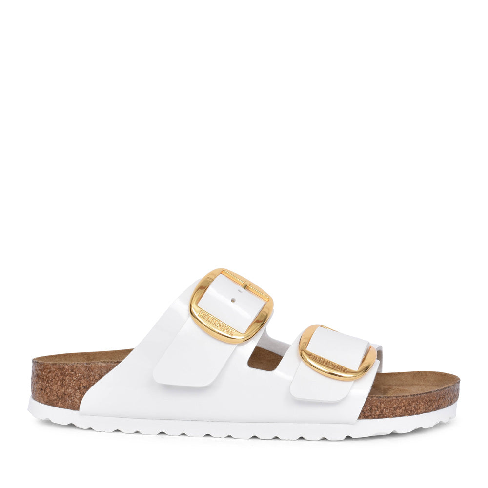 Ladies 1019818 Arizona Big Buckle Mule In White