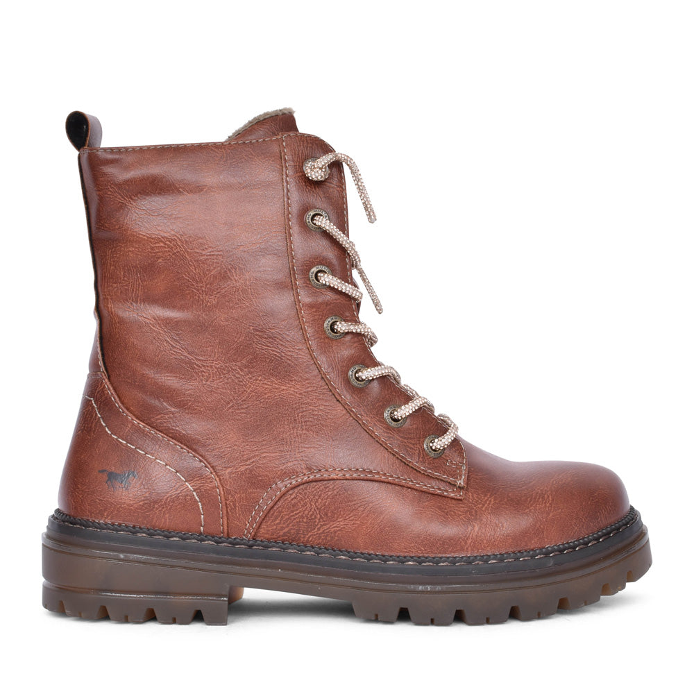 Ladies 1404504 Laced Ankle Boot In Brown