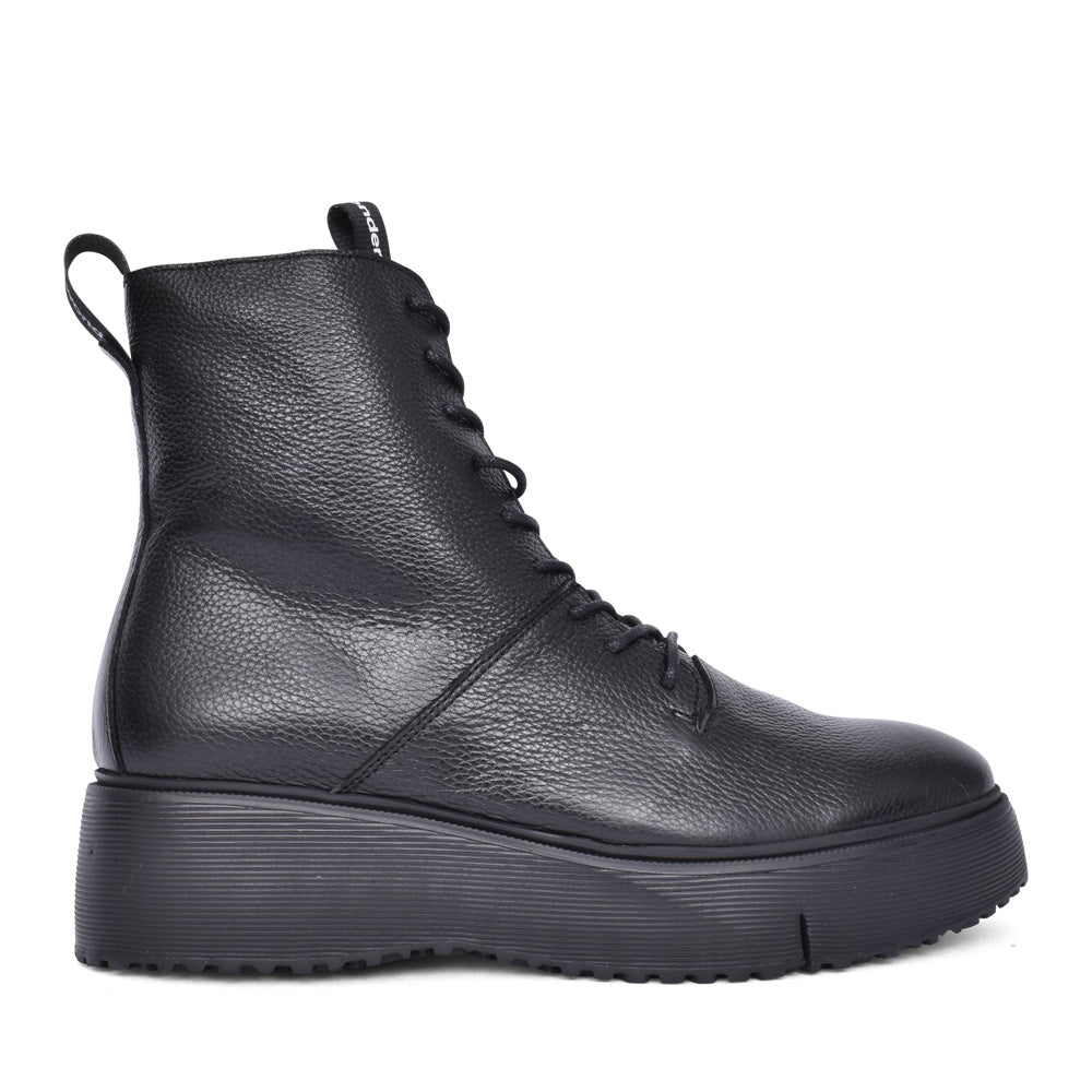Ladies A-9350 Laced Ankle Boot In Black