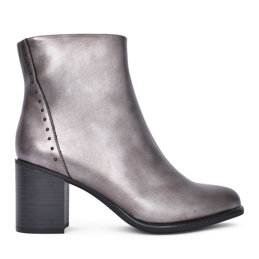 Ladies 2-25391 Ankle Boot In Pewter