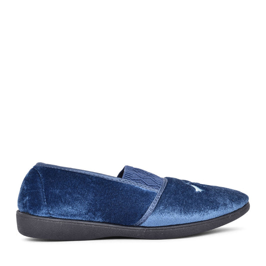 Ladies Enid Full Slipper In Blue
