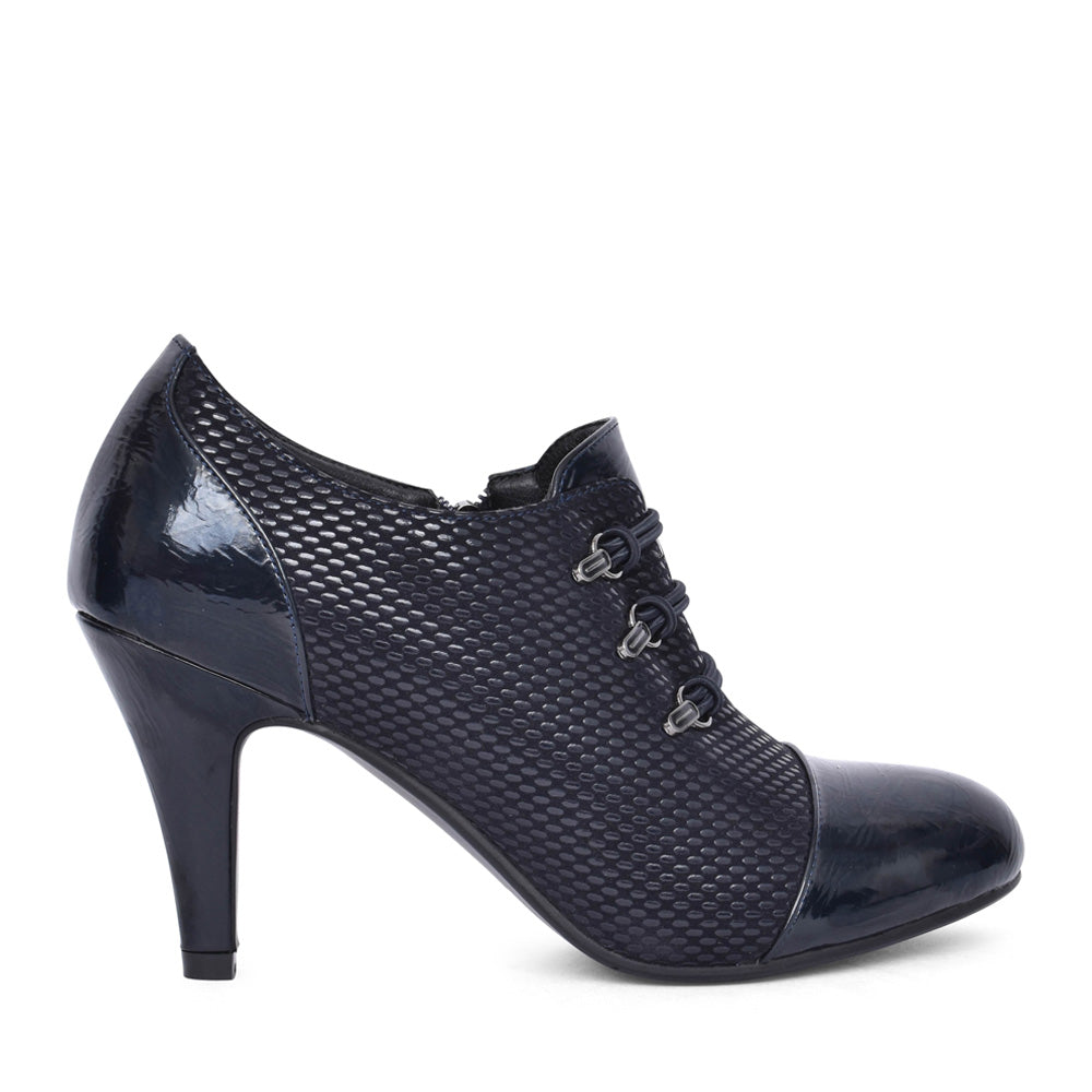 Ladies F1480 High Heel Shoe In Navy