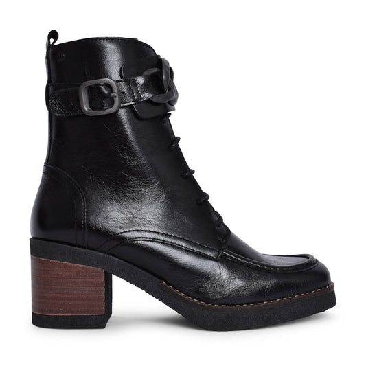 Ladies D9188 Oprah Laced Ankle Boot In Black