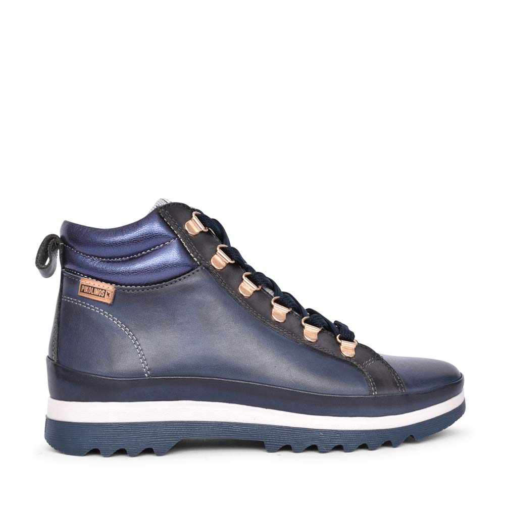 Ladies Vigo Laced Ankle Boot In Blue