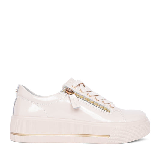 Ladies Ravenna Platform Trainer In Cream