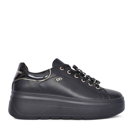 Ladies Kate Platform Trainer In Black
