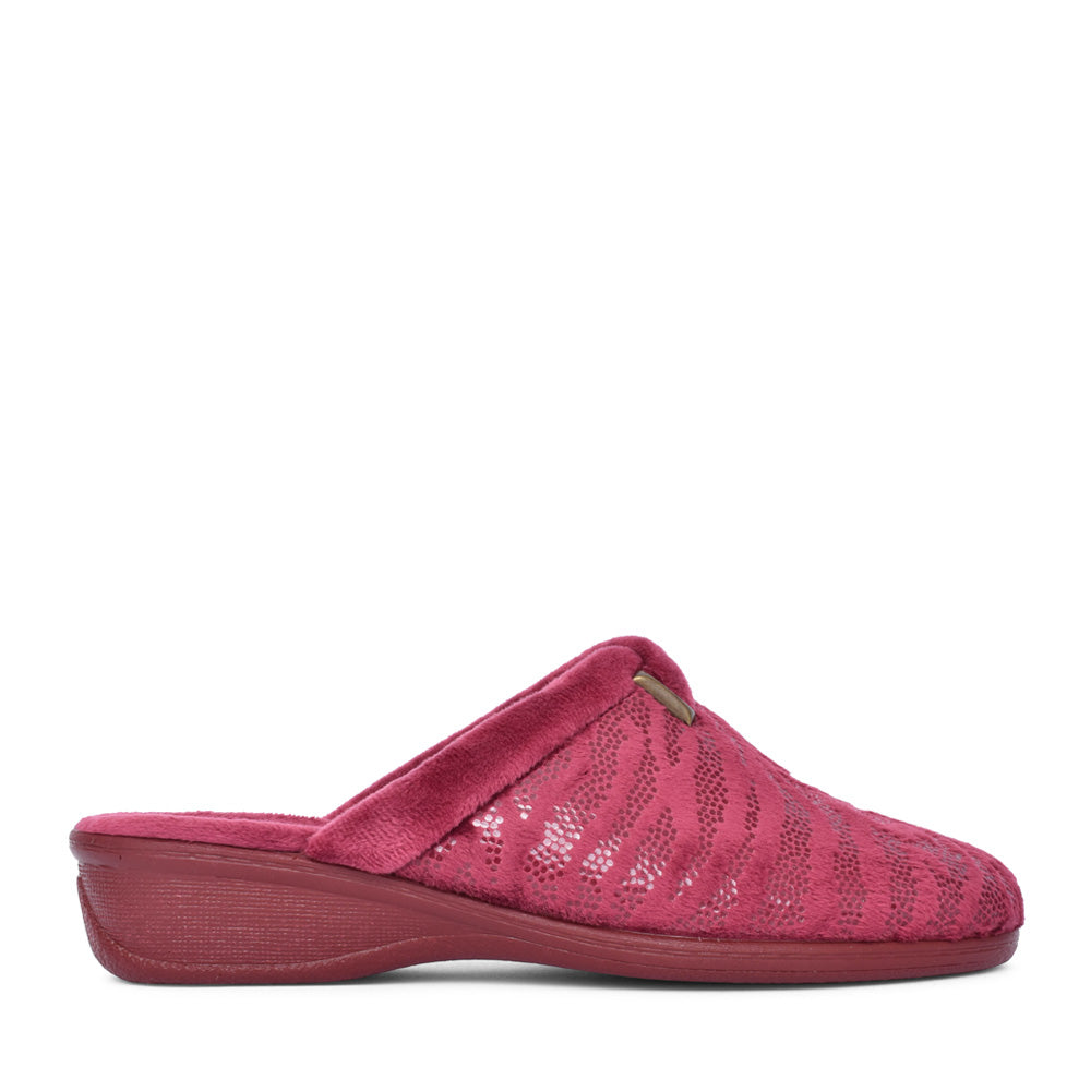 Ladies Gracia Ulh100 Mule Slipper In Burgandy