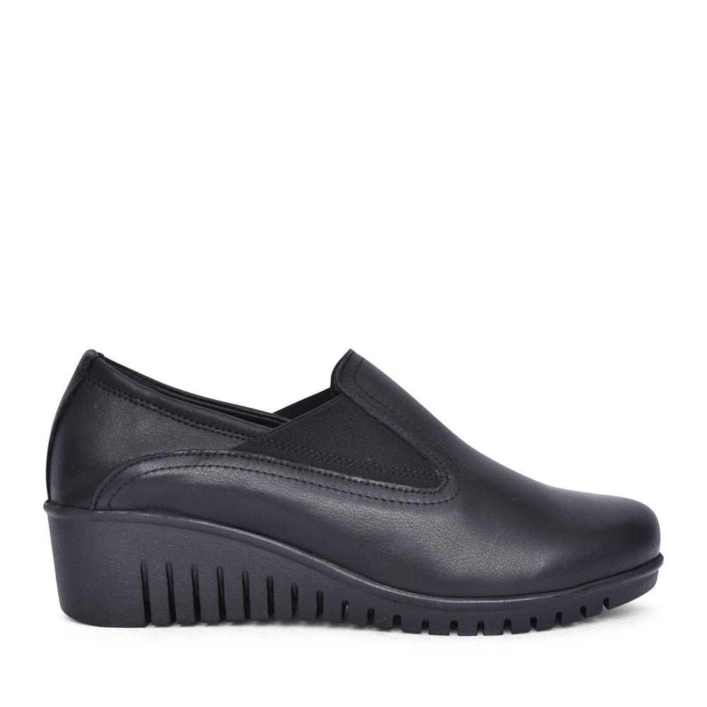 Ladies Delmar Uls527 Wedge Shoe In Black