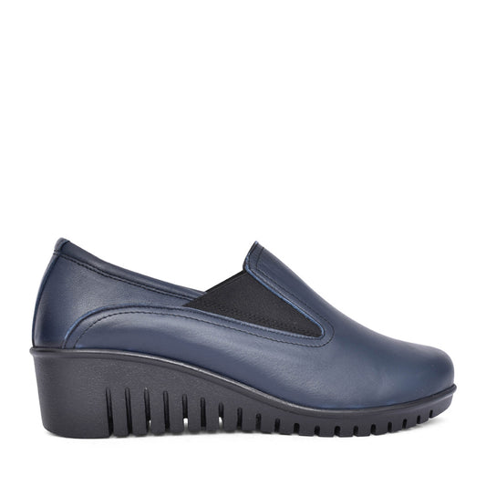 Ladies Delmar Uls527 Wedge Shoe In Navy