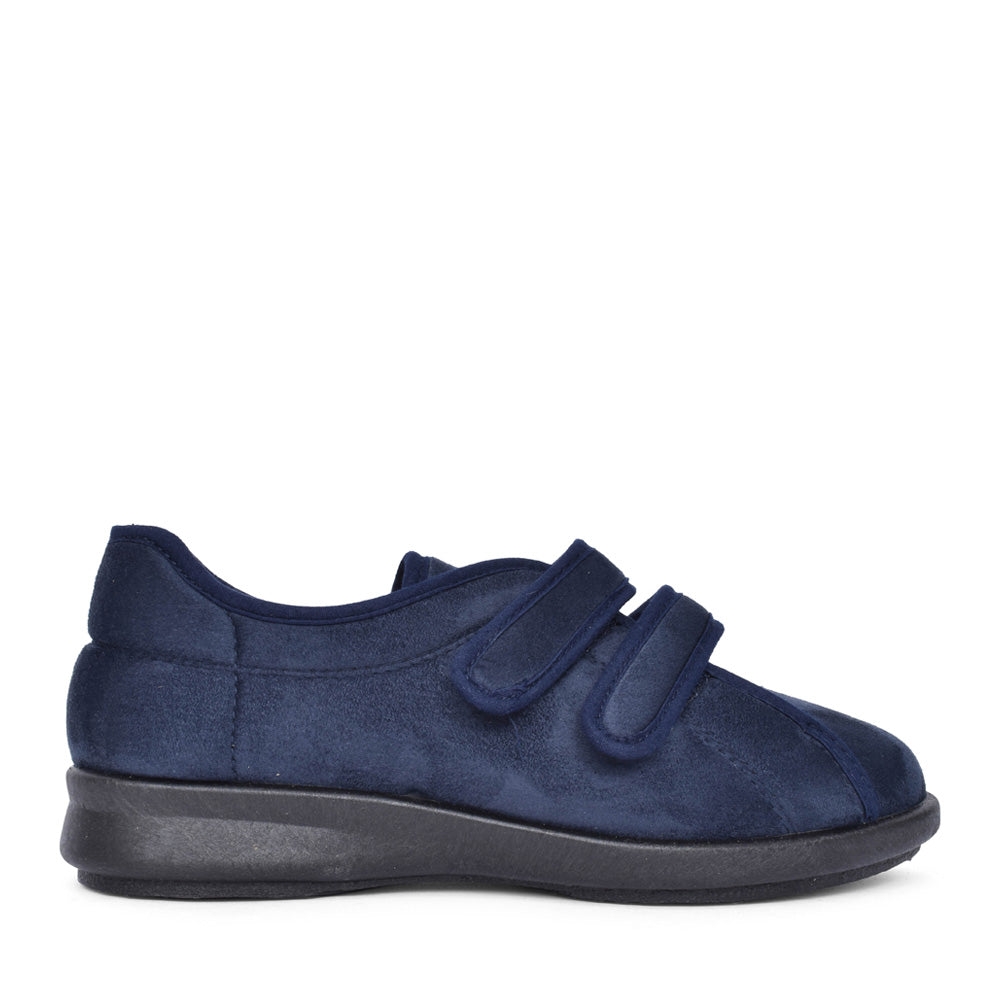 Ladies Mansfield 72995n 2v Velcro Slipper In Navy