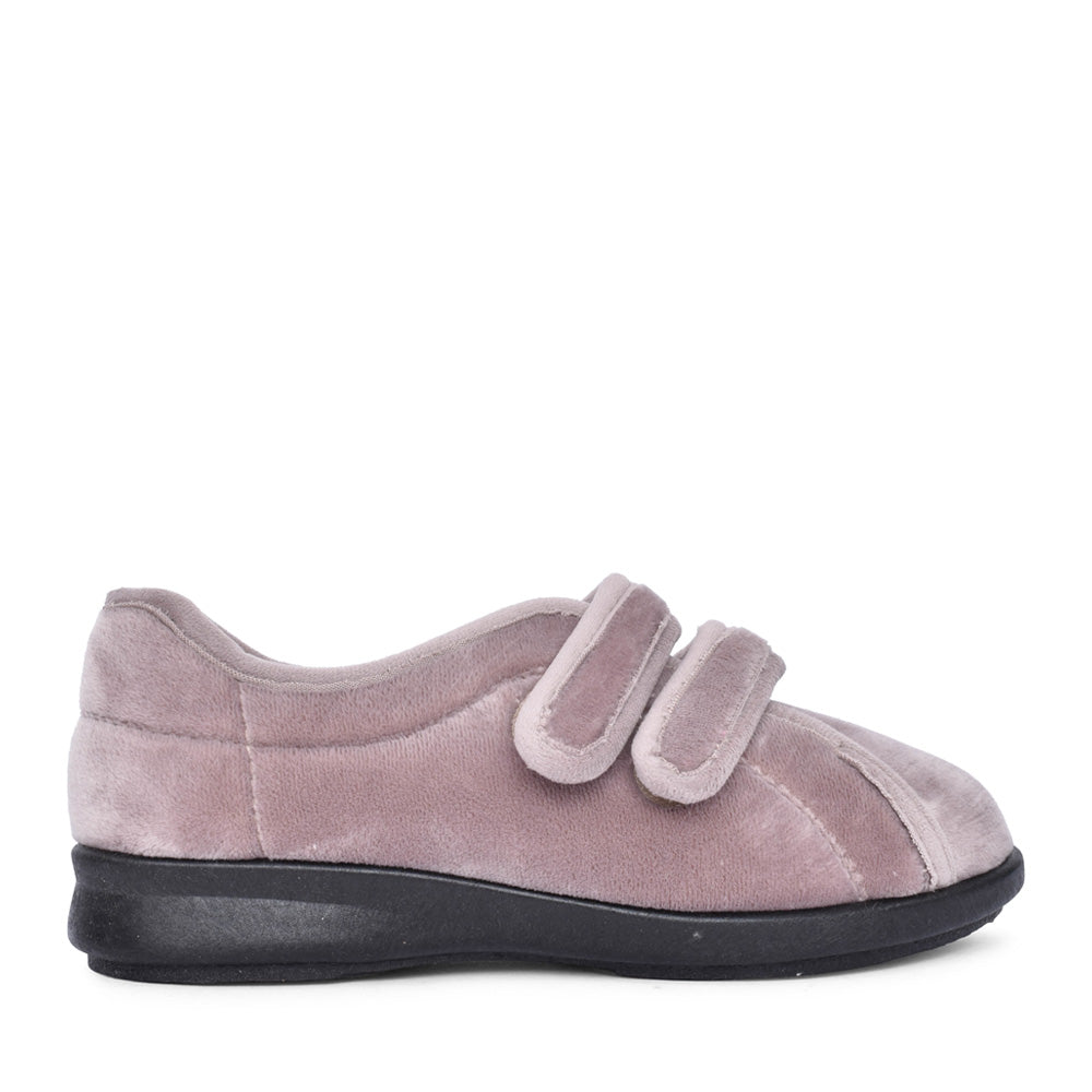 Ladies Fork 72994 2v Velcro Slipper In Taupe