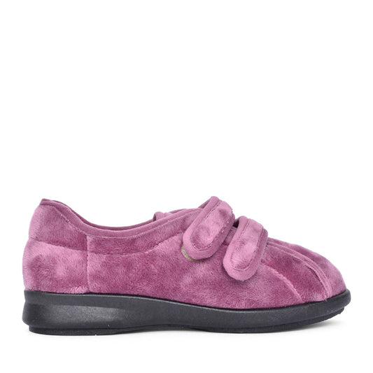 Ladies Fork 72994 2v Velcro Slipper In Mauve