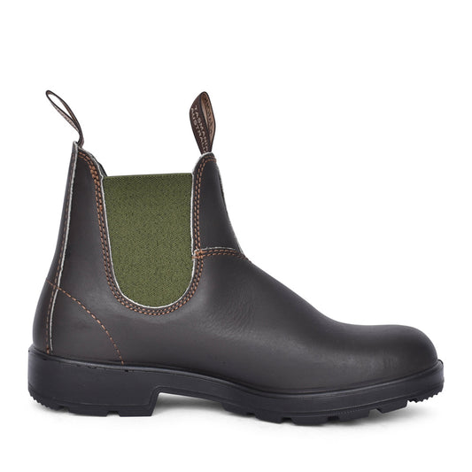 Unisex 519 Leather Chelsea Boot In Brown/olive