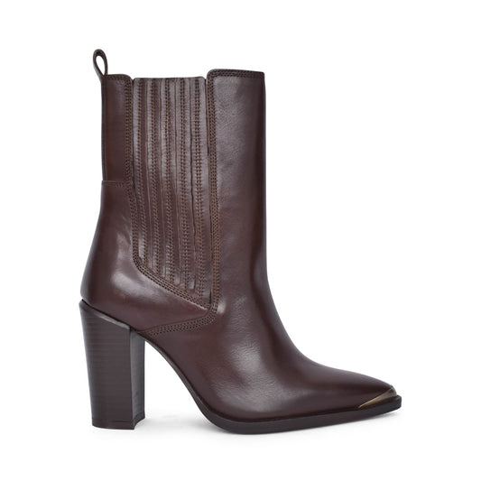 Ladies 34322-v New Americana High Heeled Ankle Boot In Brown
