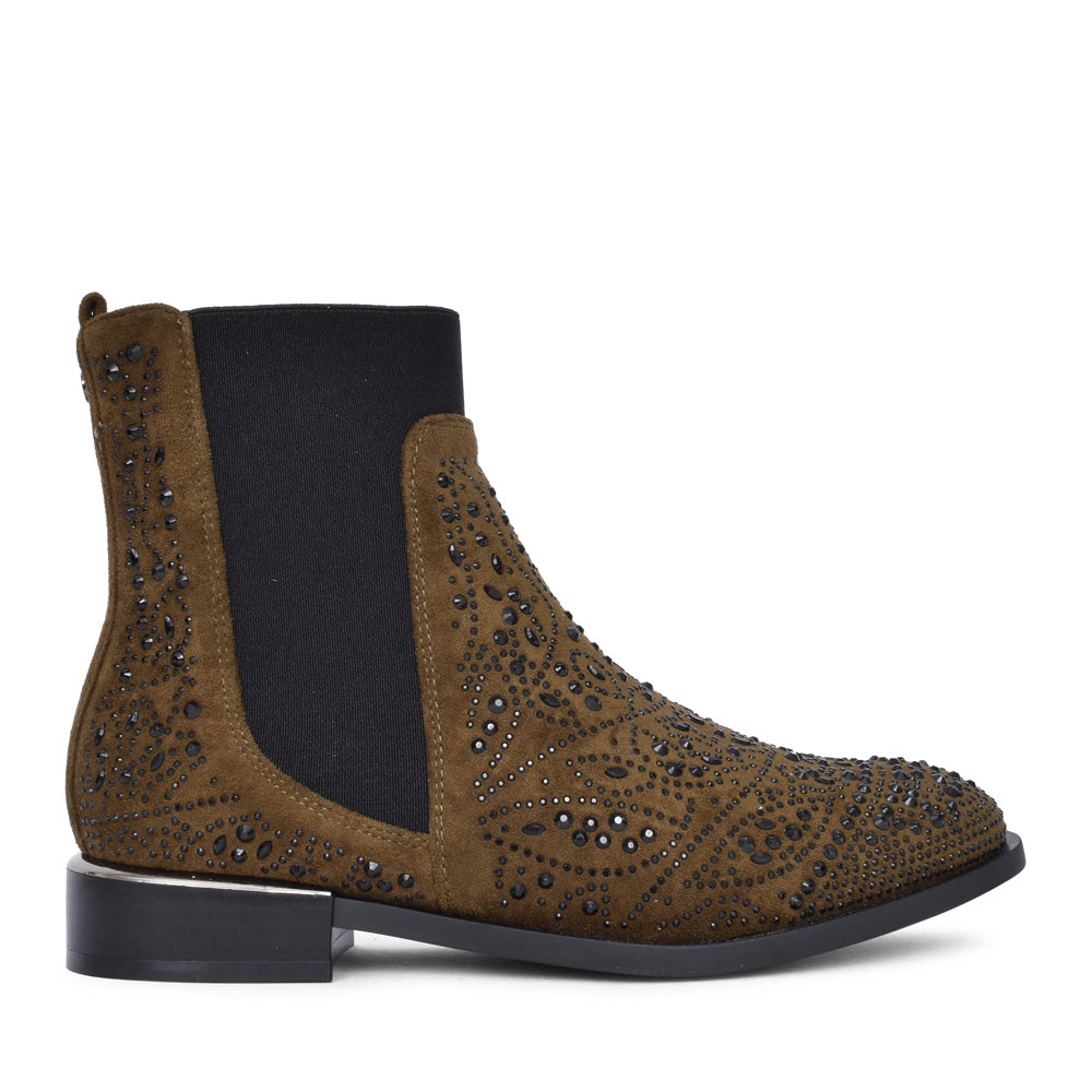 Ladies Yuni Ankle Boot In Green