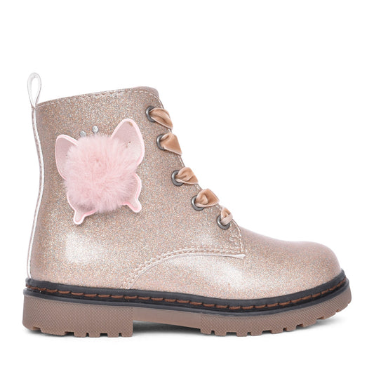 Girls 150659 Laced Ankle Boot In Nude