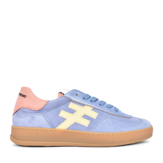 Ladies A032 Laced Trainer In Denim