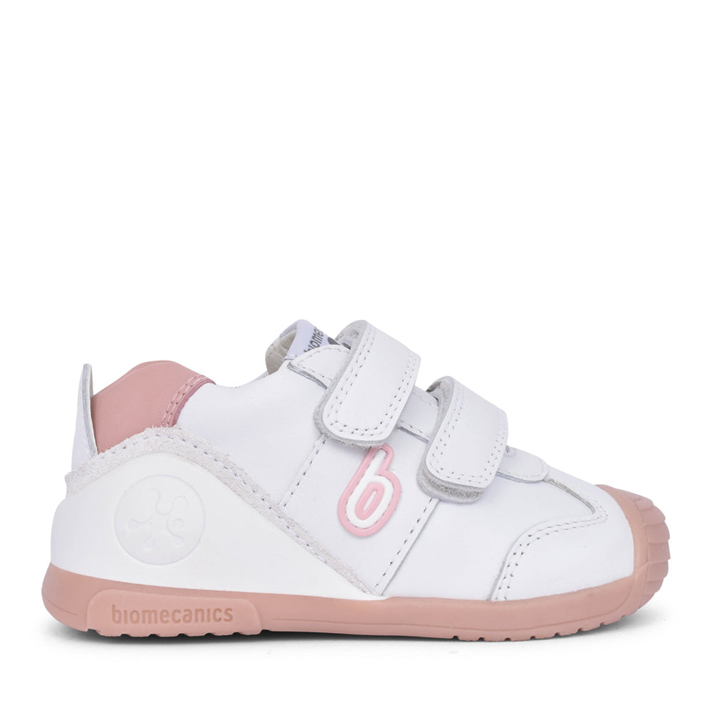 Girls 221001 Double Velcro Shoe In Rose