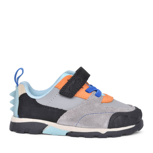 Boys Steggy2 Stride Grey Combi Shoe In Kids G Fit